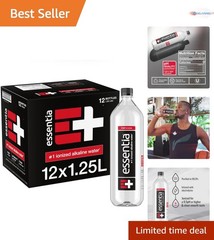 Ionized Alkaline Water 42.3 Fl Oz Pack of 12 pH 9.5 Electrolyte Bottled