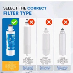 PUREPLUS RWF4700AC Fit for LG LT1000P LT1000 LT1000PC & Air Filter 3 Pack 💧