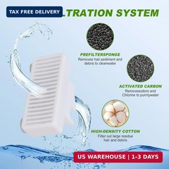 T-Shaped Suction Cup Water Filter: 6Pack Water Fountain Filters Compatible with