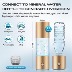 Hydrogen Water Bottle Generator,4500PPB SPE/PEM Technology -Smart Electrolysis W