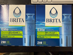 BRITA Elite Replacement Filters For Pitcher Dispensers , 2 Packs 4 Filters