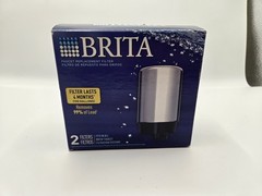 NEW BRITA Faucet Elite Chrome Replacement Filter 2-Pack Removes 99% of Lead