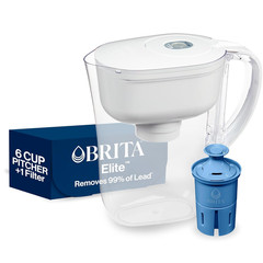Brita Elit Water Filter Pitcher with Elite Filter – Reduces 99% Contaminants