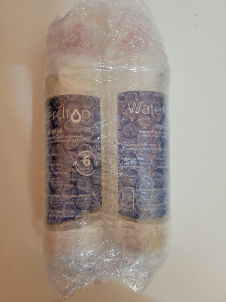 LOT of 2 Waterdrop WD-F38 Refrigerator Replacement W10295370 Filters SEALED