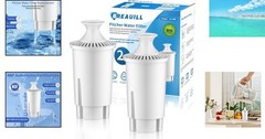 2-Pack Water Filter Cartridges for Brita/Mavea – Cleaner, Better-Tasting Water