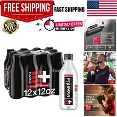 Ultra Pure Essentia Alkaline Water: 12 Bottles of 12 Fl Oz for Optimal Hydration