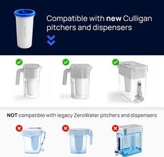 with ZeroWater Technology Replacement Filter 3-Pack, 5-Stage Advanced Water F…