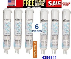 6 Pack Refrigerator Water Replacement Filter EDR3RXD1 9083 4396841 4396710
