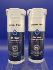 2 Pack Glacier Fresh GF-XWF Ice & Water Refrigerator Filter Replacement Sealed