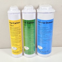 AquaTru Carafe Filter Lot (Pre-Carbon, Reverse Osmosis + VOC Carbon) Stages 1-4