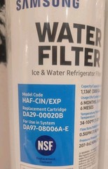 Samsung HAF-CIN/EXP Water Filter Refrigerator EI19 Replacement cartridge DA29