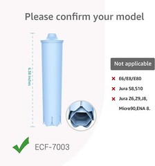 EcoAqua Replacement Filter, Replacement for Jura® Clearyl/Claris Blue(3)
