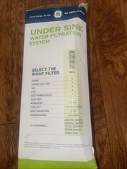 GE GXK255TBN Under Sink Dual Stage Water Filtration System W/Faucet Open Box