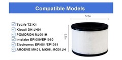 4 TZ-K1 Tolife Replacement Filter Compatible with To Life TZ-K1 Air Purifiers