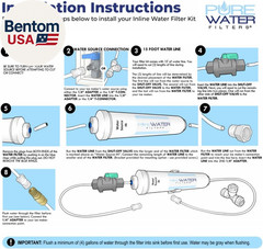 Inline Water Filter Kit for Ice Maker with 1/4-Inch Direct Quick-Connect Fitting