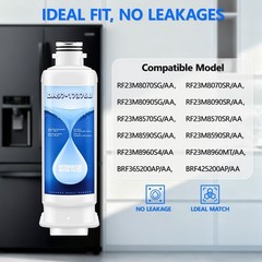 8 pk Refrigerator Water Filter Replacement for Samsung DA97-17376B, HAF-QIN/EXP