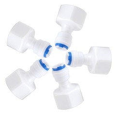 6Pcs 1/4 Tube OD To 1/2 Female Push In Quick Connector For Water Filter Reverse