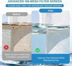 For Rusco 100 Mesh Spin Down Sand Separator/Sediment Water Filter System, 50 GPM