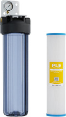 20 X 4.5 Whole House BB 1 Stage PP Pleated Sediment Filter System, Includes 1″ N