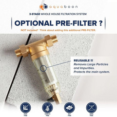 3-Stage Whole House Water Filter System with Sediment & Carbon Filters