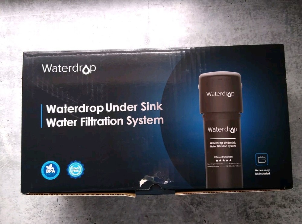 Waterdrop Under Sink Water Filtration System WD-10UA – NEW – Open Box – Sealed