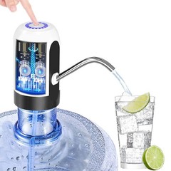 Water Bottle Pump 5 Gallon Electric Drinking Portable White