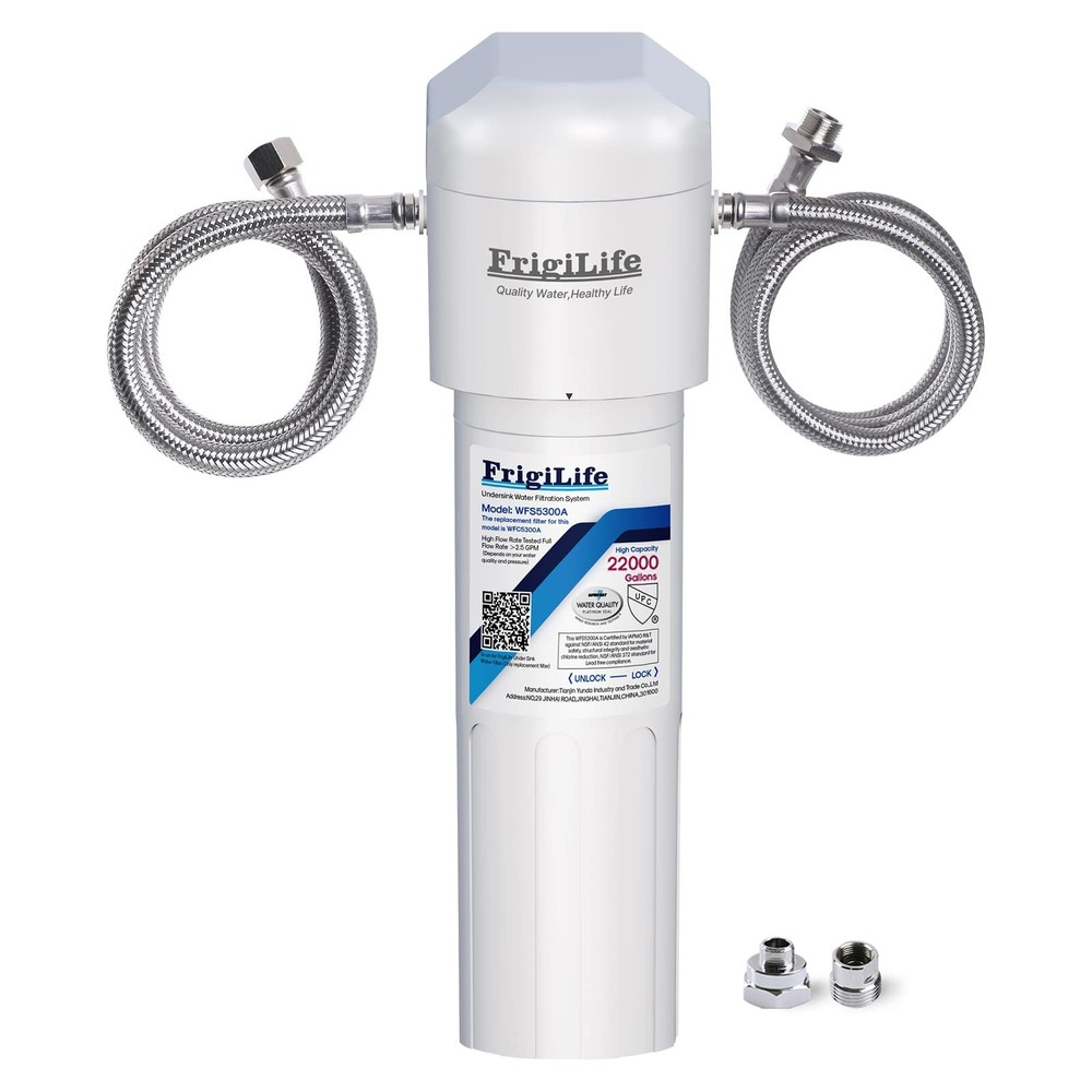 FrigiLife Under Sink Water Filter System, 22K Gallons Ultra High Capacity, Un…