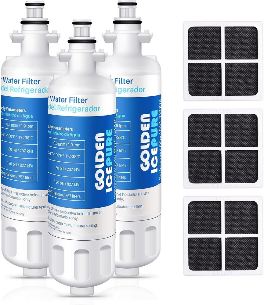 3PK For LG LT700P 9690 RWF1052 RWF1200A KJ700 WF700 PH21410 Water + 3 Air Filter