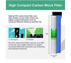 iSpring F3WGB32B 4.5” x 20” 3-Stage Whole House Water Filter Replace