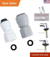 Durable POM Push-Fit Connectors 1/4″ to 1/4″ & 1/4″ to 3/8″ for Water Purifiers