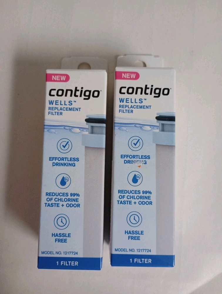 💦 2 x New Contigo WELLS Replacement Filter Cartridges # 1217724