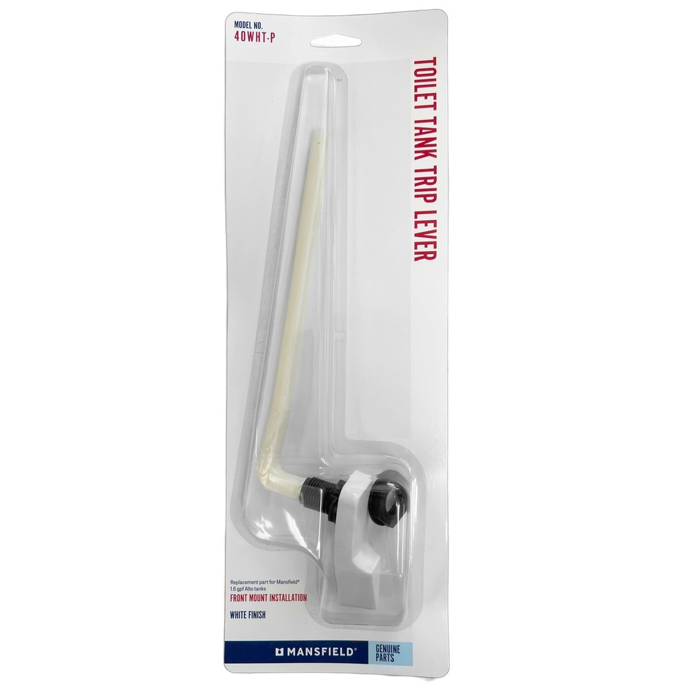 40 Left-Hand Front Mount Toilet Tank Lever – Compact 7-Inch ABS Arm – Fits Mo…