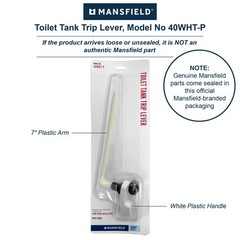 40 Left-Hand Front Mount Toilet Tank Lever – Compact 7-Inch ABS Arm – Fits Mo…