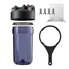 Clear Whole House Water Filter Housing System &2p 10″ x 4.5″ PP Pleated Sediment