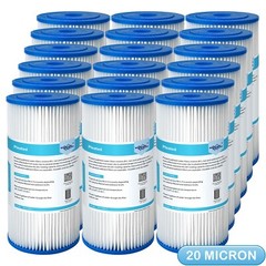 20 Micron 10″x4.5″ Washable Pleated Sediment Water Filter Replacement 1-18 Pack