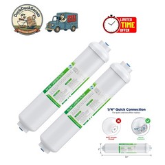 Versatile Inline Water Filter Cartridges – 2-Pack for Refrigerators & Ice Makers