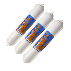 Omnipure K2586-JJ Phosphate Inline Carbon Water Filter 1/4 Quick Connect 3-PACK