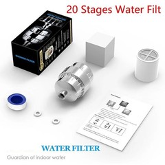 20 Stage Shower Water Filter High Output Remove Chlorine Heavy Metals Hard Water