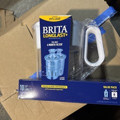 Brita Large 10 Cup Water Pitcher + 2 Elite LongLast+ Filters Last 6 Months Each