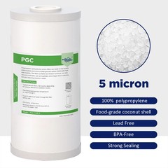1-4 Pack 10×4.5″ 5 Micron Sediment GAC Carbon Block CTO Water Filter Whole House