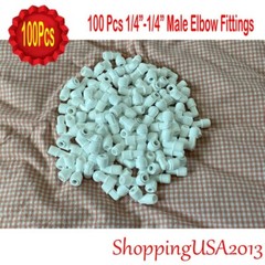 100 Pc 1/4″-1/4″ Male Elbow Fitting Connector Thread Push In RO Water Filter