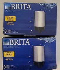 Brita Tap Water Filtration System for Faucets – 3 Pack 2x . 6 Total Filters