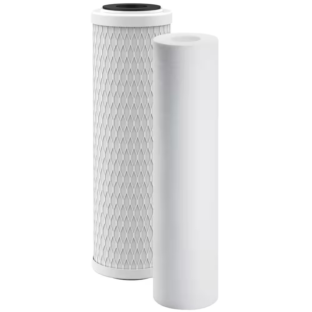 Pentair Undersink Carbon and Polyspun Replacement Water Filter Cartridge 2-Pack