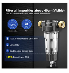 ALTHY Whole House Spin Down Sediment Water Filter Prefilter