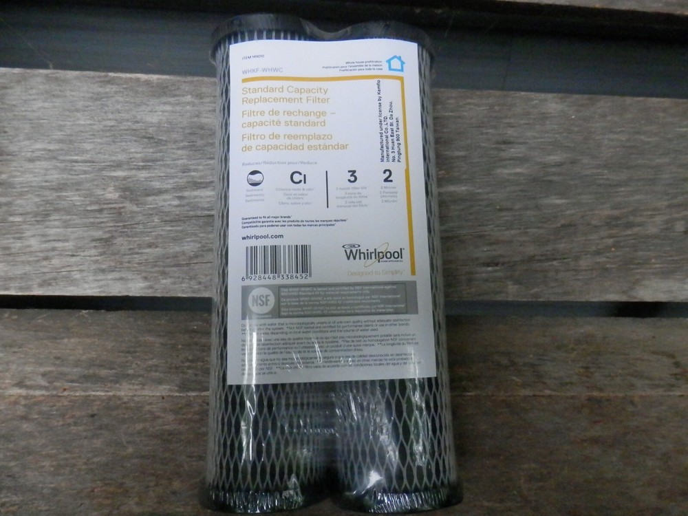 2 pack Whirlpool 149010 Standard Capacity Replacement Water Filters WHKF-WHWC