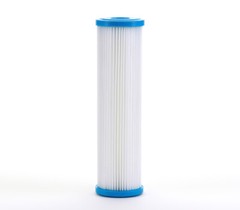 Polyester Pleated Sediment Water Filter, Washable & Reusable, 2.5″ X 10″, 50 μm