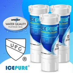 Compatible With GE XWF GNE21 GNE25 GNE27 GWE19 Water Filter 3 PACK ICEPURE