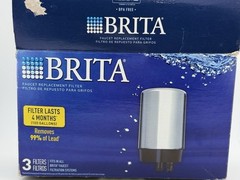 Brita Elite Chrome Tap Water Faucet Replacement Filter 2 Pack Model FR-200