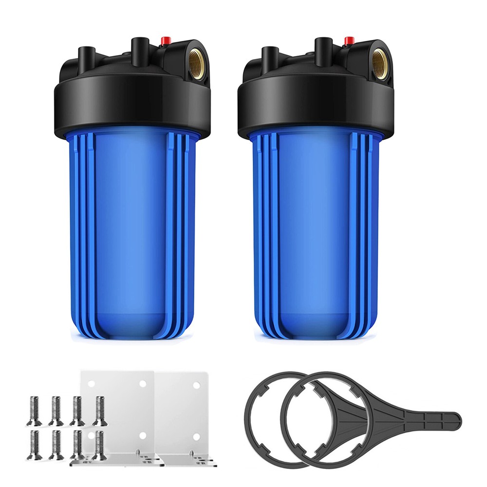 2Pack 10 Inch Big Blue Whole House Water Filter Housing For 10″ x 4.5″ Filters