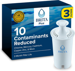 plus Water Filter, Bpa-Free, High-Density Replacement Filter for Pitchers and Di